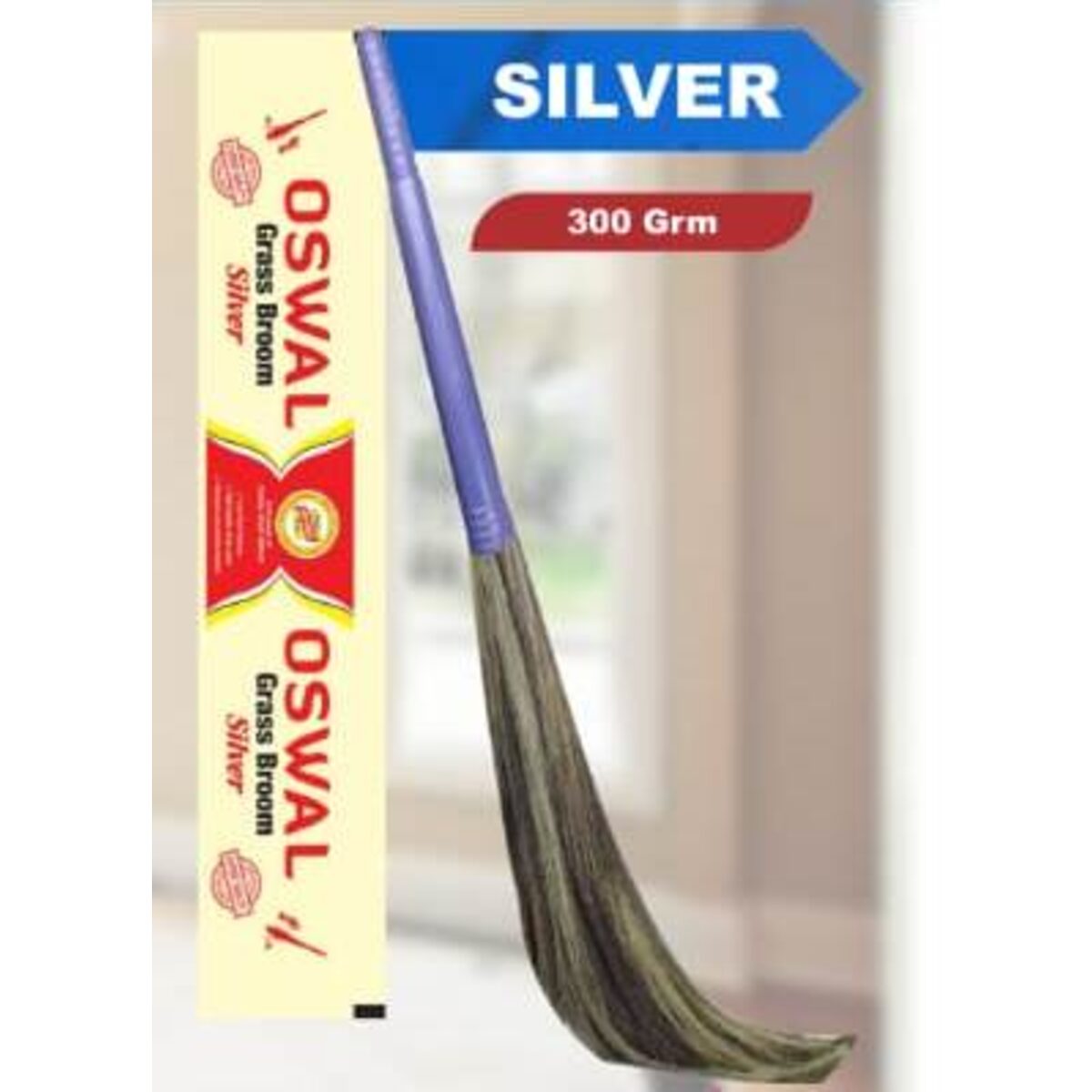 Oswal Grass Broom (Silver)
